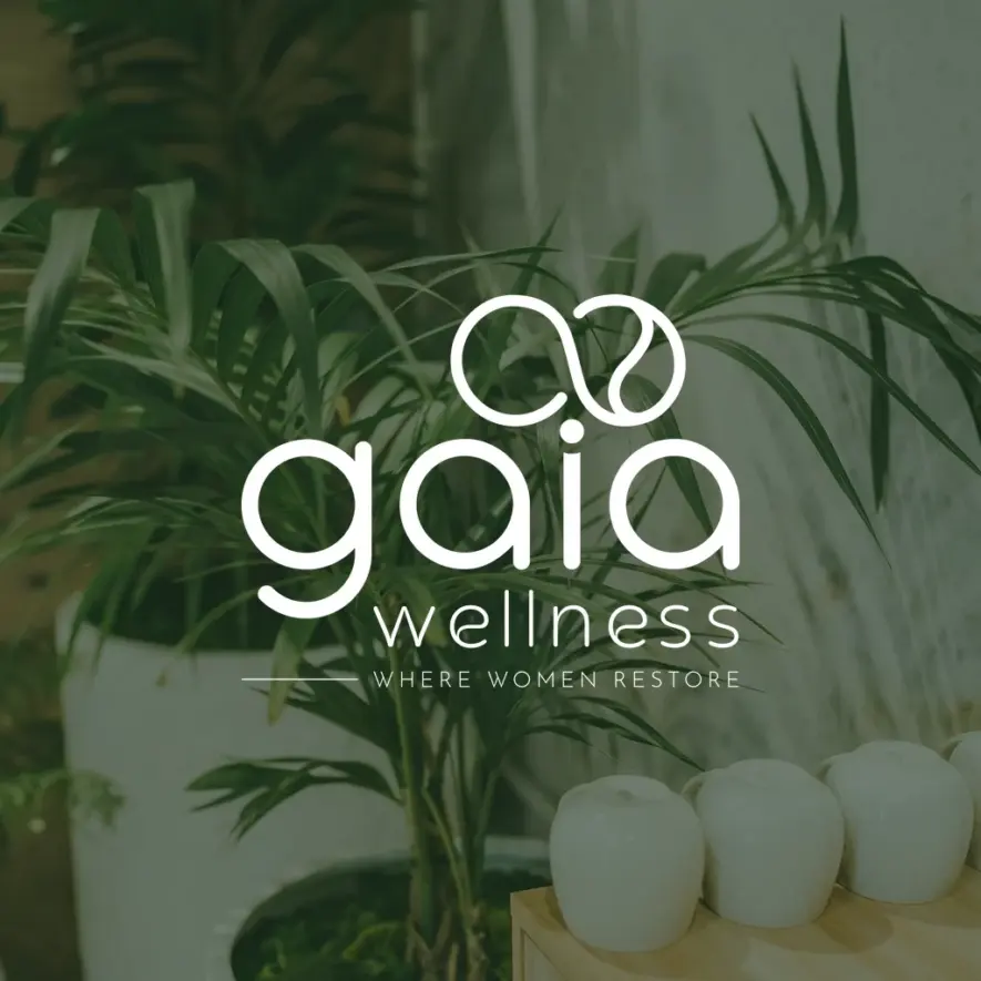Gaia Wellness logo, portfolio image for the website by Seed Studio