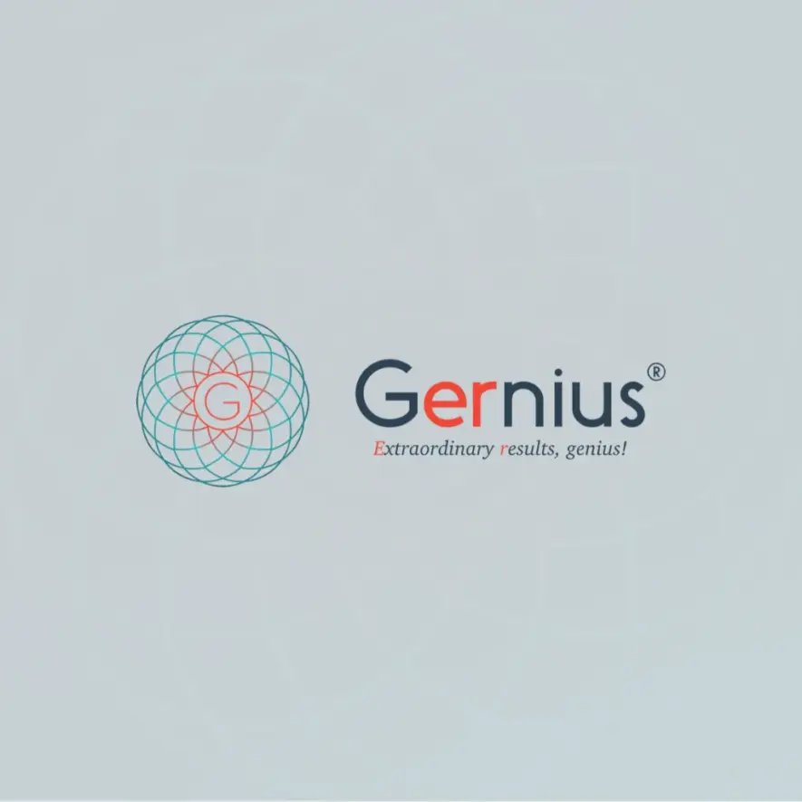 Gernius logo, portfolio image for the website by Seed Studio